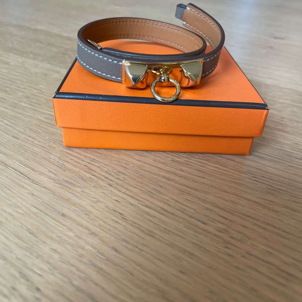 Hermes Rivale Double Tour Bracelet Etoupe Size XS/ T1